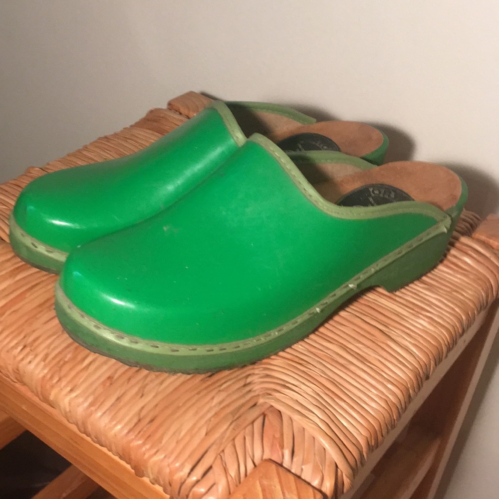 Vintage Swedish wooden clogs